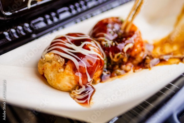 Obraz たこ焼きを食べる