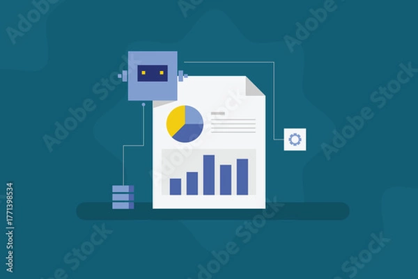 Obraz AI driven data analysis automating data preparation, visualization, and prediction through machine learning and natural language processing