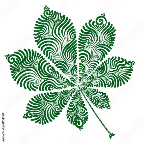 Obraz decorative chestnut leaf