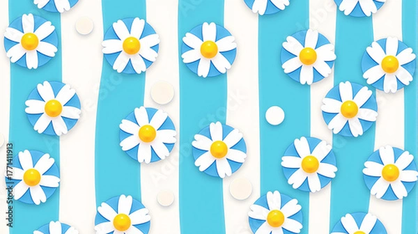 Fototapeta seamless floral pattern