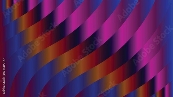 Fototapeta Vibrant Abstract Gradient Wavy Striped Background Design Isolated background