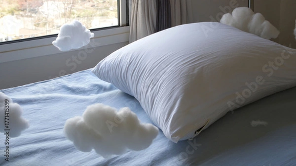 Obraz Pillow with Clouds Around It