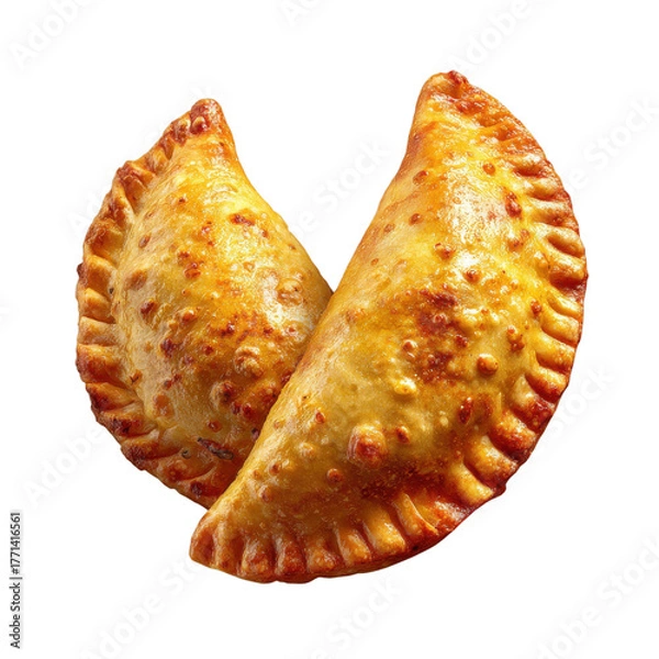 Obraz Freshly baked empanadas filled with meat and spices, perfect for a delicious meal or snack