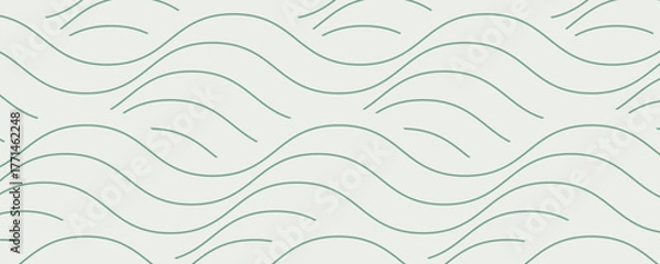 Obraz farm green banner, organic abstract background with fields. wavy green lines, natural organic products. ecology background. striped farmer green Pattern
