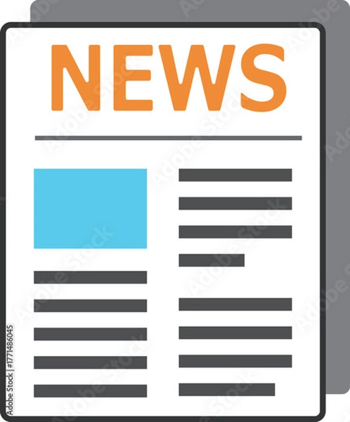 Fototapeta ニュース　新聞　アイコン