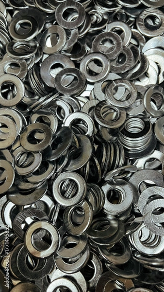 Obraz pile of metal nuts
