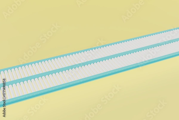 Obraz Conveyors line, industry business, Roller, 3D rendering