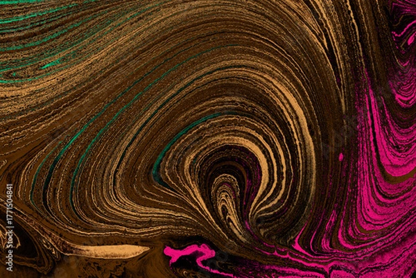 Obraz Ebru marbling effect surface pattern design for print