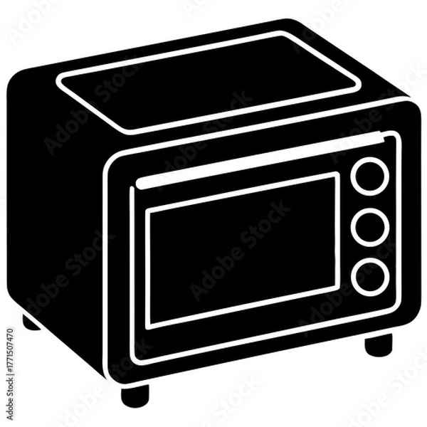 Fototapeta microwave oven vector