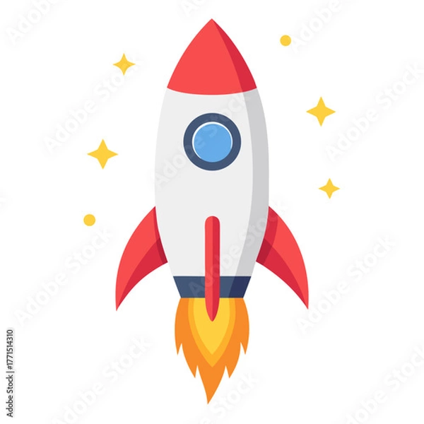 Obraz rocket on the moon