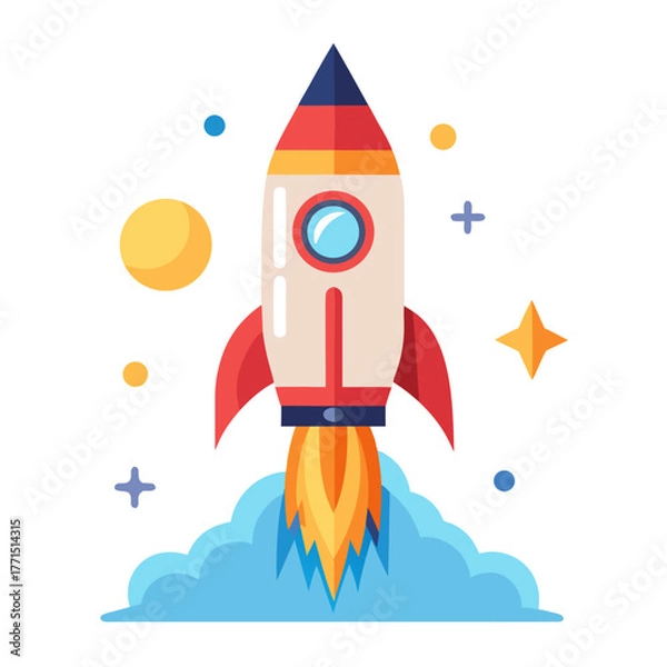 Obraz rocket in the sky