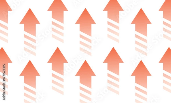 Fototapeta Gradient upward arrows pattern background with positive and dynamic feeling