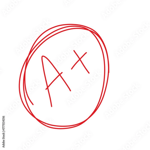 Obraz A plus grade logo symbol illustration 