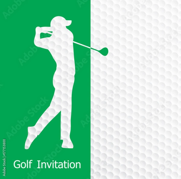 Obraz Golf invitation flyer template graphic design