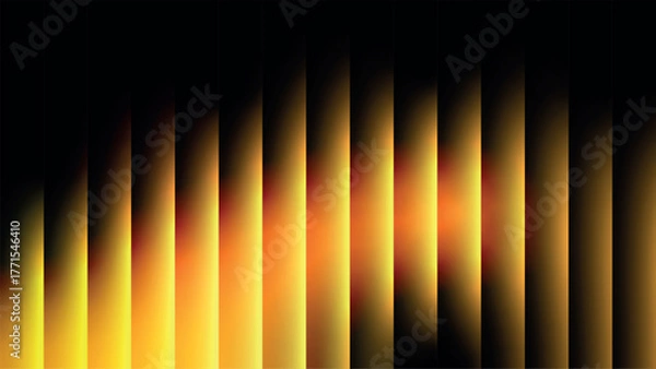 Fototapeta Black and yellow color abstract with glassy streps  background vector illustration.