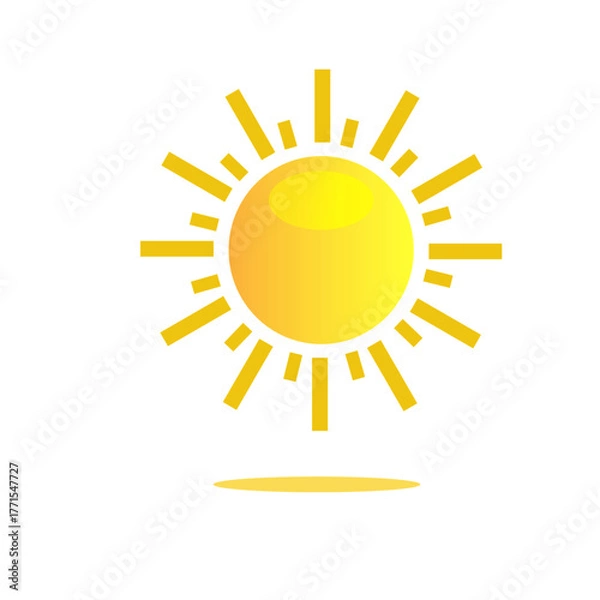 Obraz Bright Sun Icon Vector Design