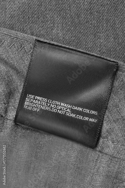 Obraz Care instructions label