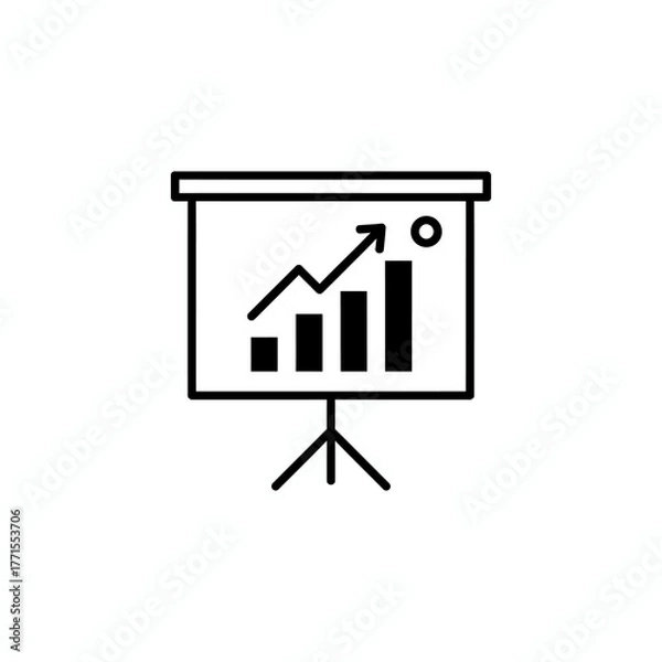 Obraz business graph icon
