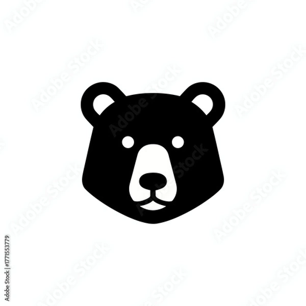 Obraz simple vector icon of panda head