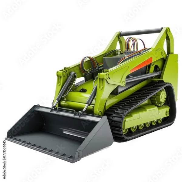Obraz Skid steer loader with bucket and tracks
