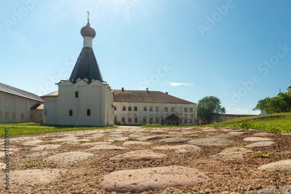 Fototapeta Hospital Church of Euthymius the Great of the Kirillo-Belozersky Monastery (Russia). Medieval Orthodox architecture.