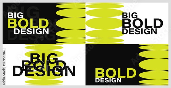 Fototapeta Big Bold Design Illustration with Abstract Graphic Elements