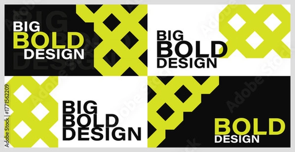 Fototapeta Modern Graphic Design Layouts with Geometric Patterns Vector Illustration