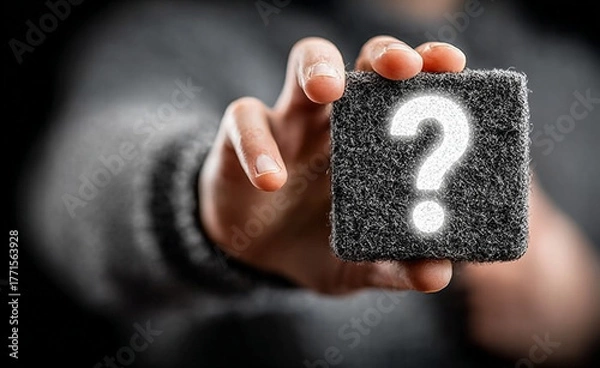 Fototapeta Seeking Clarity In The Dark Problem-Solving Concept