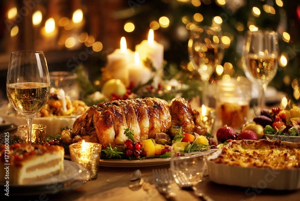Obraz 豪華なクリスマスディナー