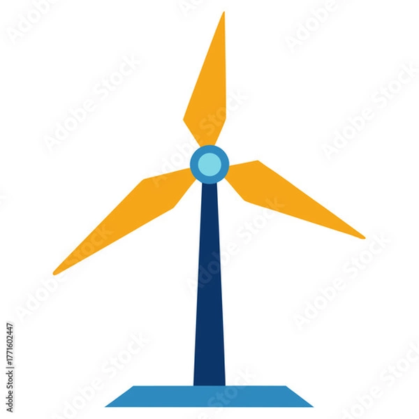 Obraz wind turbine on white background