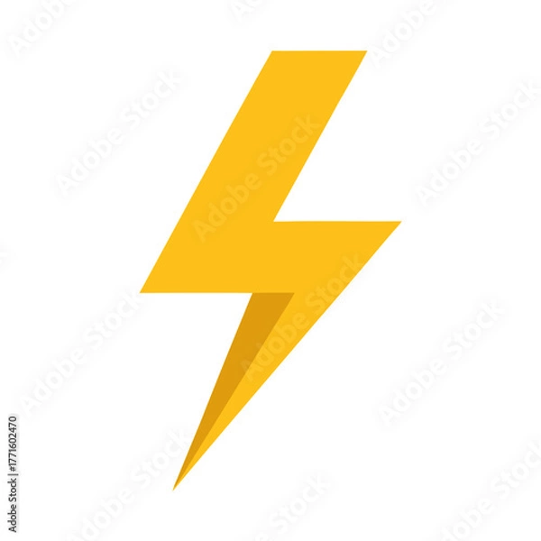 Obraz lightning icon on a white background