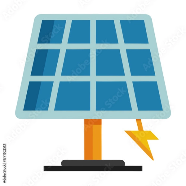 Obraz solar panel on a white background