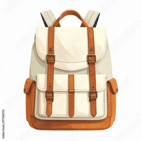 Fototapeta Stylish and practical backpack for everyday adventures, crafted with durable materials for lasting quality and versatile use, perfect for students and travelers