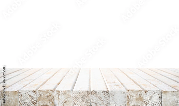 Obraz White rustic wood table top