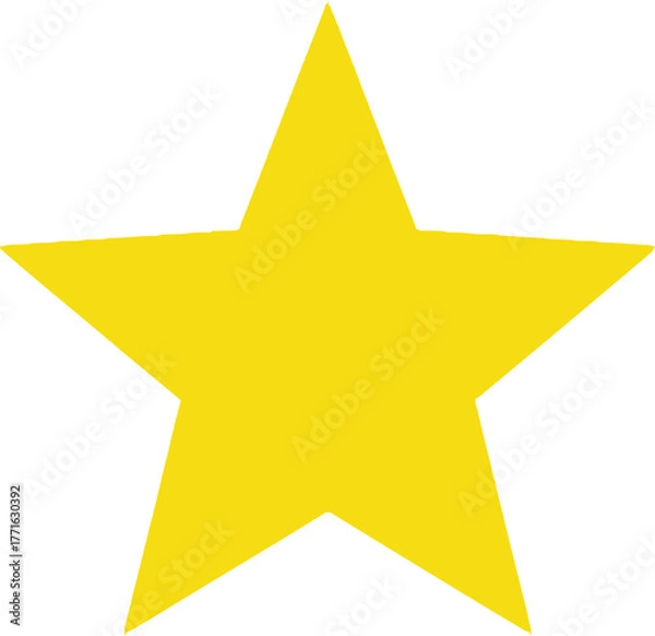 Fototapeta A single yellow star on a blue background