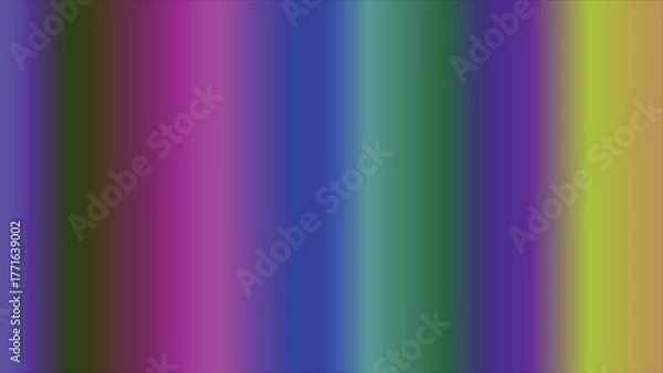 Fototapeta Abstract vertical gradient stripes of vibrant blue purple green yellow and brown colors