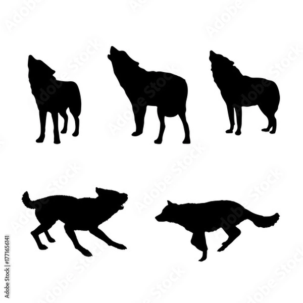 Obraz wolf vector art template
