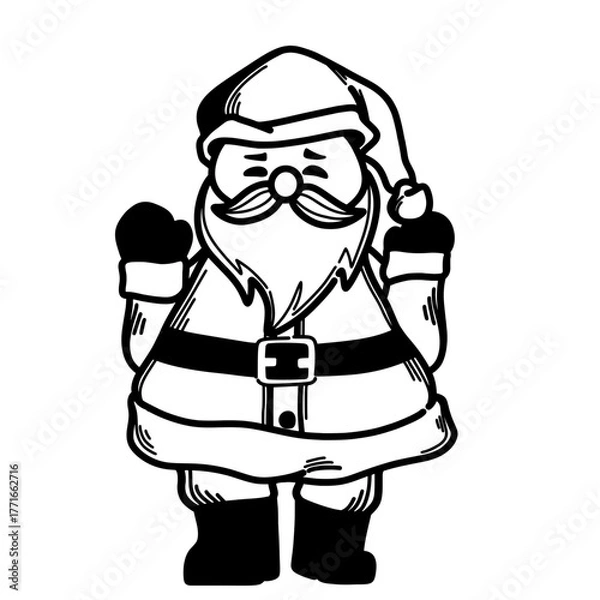 Obraz Christmas Santa Doodle
