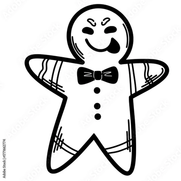 Obraz Christmas Gingerbread Doodle