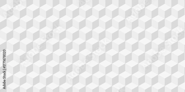 Obraz Seamless geometric pattern isometric cubic. Mosaic cube pattern vector tile blank wallpaper.	