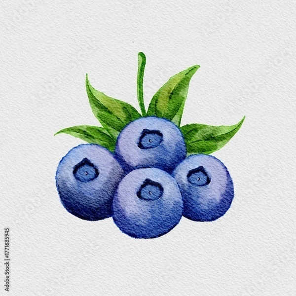 Obraz fresh blueberries isolated on white