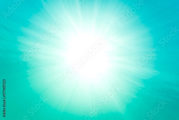 Fototapeta Die Sonne scheint durch die Wasseroberfläche