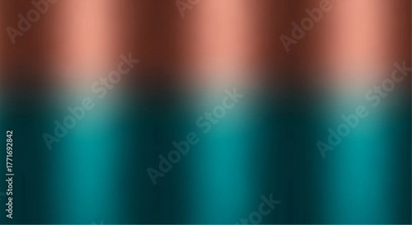 Obraz Abstract background. Gradient with copper and teal color. Blurred graphic, artistic design of creative style for your project. vector illustration