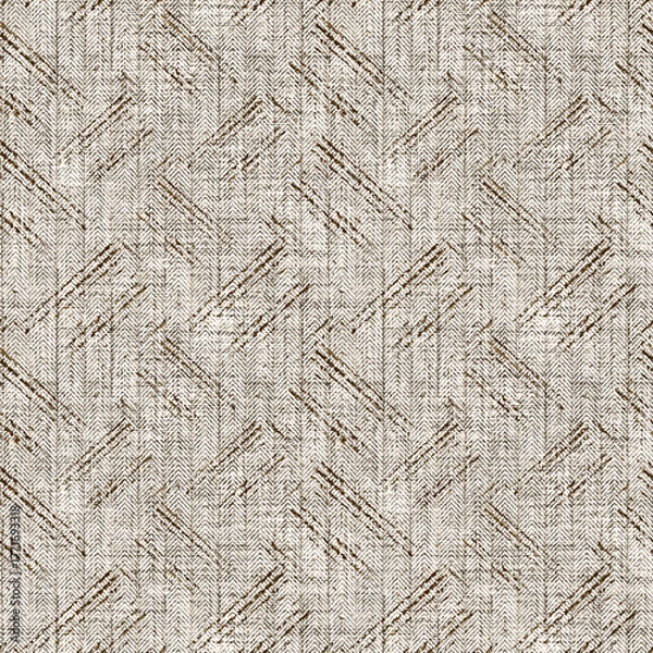 Fototapeta Seamless monochrome beige brown herringbone pattern.