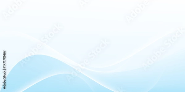 Fototapeta Abstract white wavy glowing lines on a blue background. Futuristic digital high-technology pattern. Health Care concept. Vector