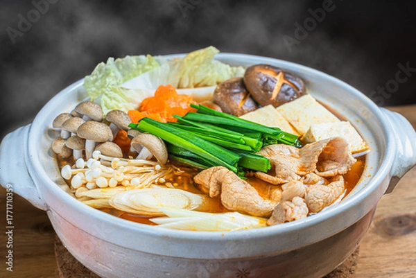 Fototapeta 具だくさんのチゲ鍋