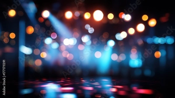 Fototapeta Blurred lights stage