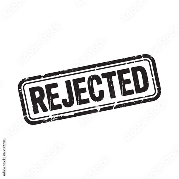 Obraz Distressed rejected stamp overlay on white background