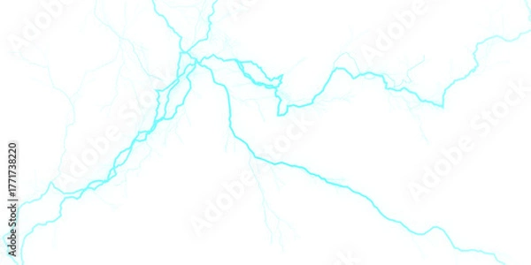 Fototapeta Lightning bolt, Lightning, electric lightning bolt strike, lightning bolt strike set. Thunderstorm or light effect on PNG and White Background