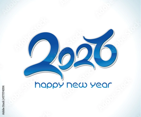 Obraz abstract artistic creative new year text.eps